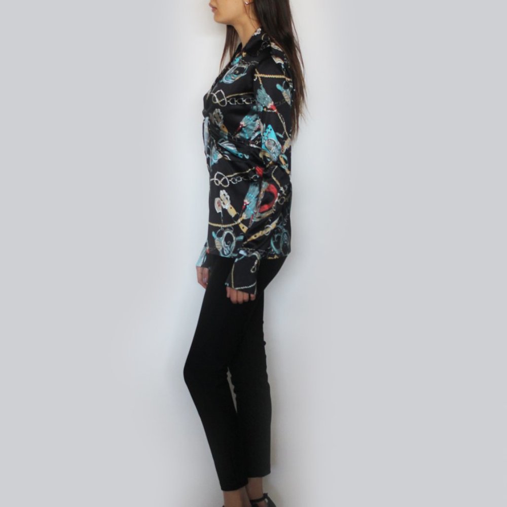 Colorful Pattern Blouse-1710 - Picture 7 of 11